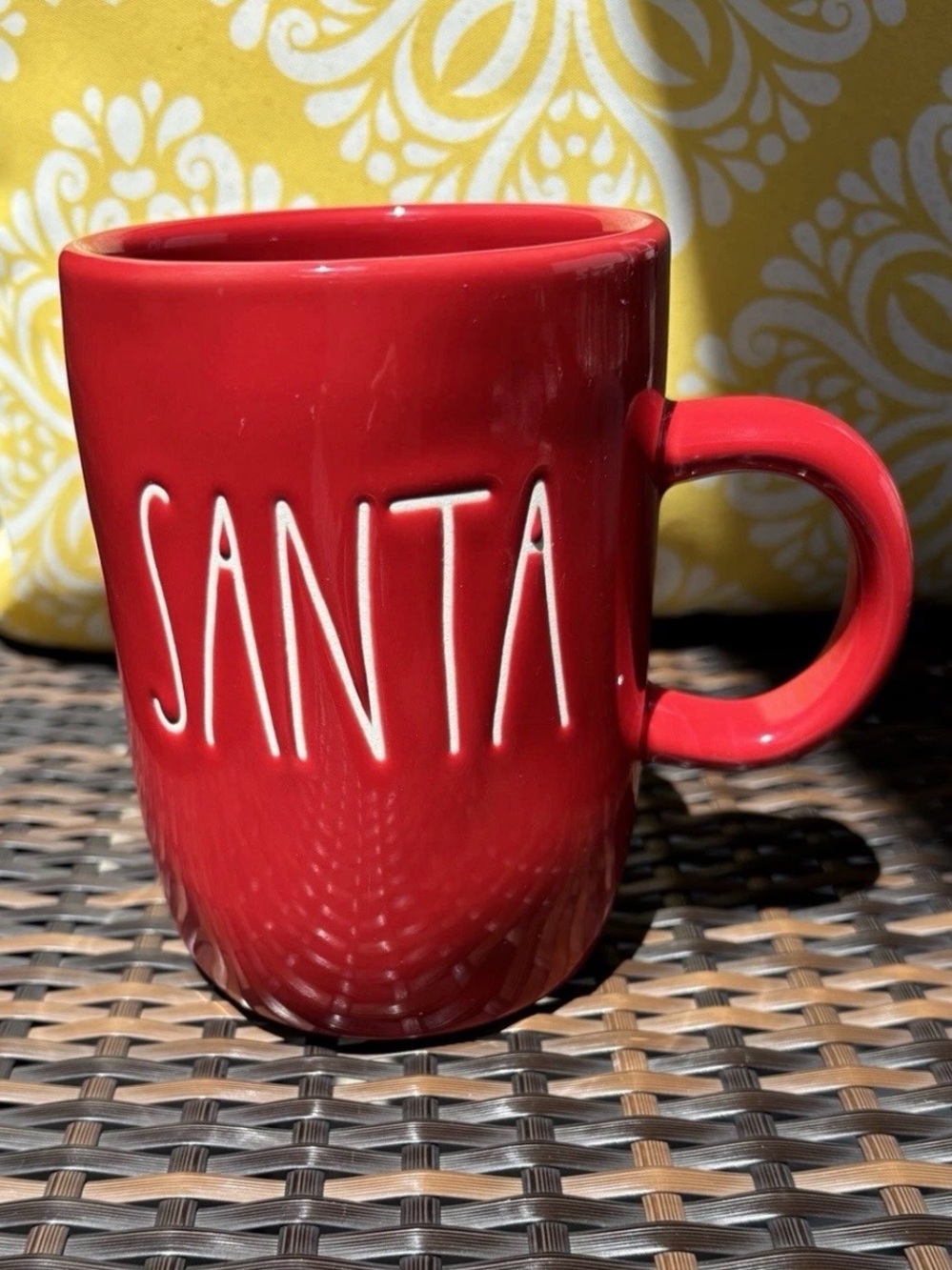 Rae Dunn Red 'SANTA' Ceramic Holiday Mug